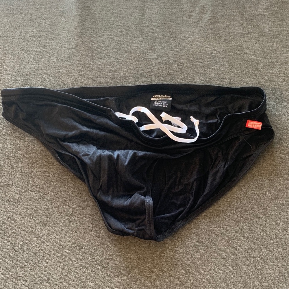 AussieBum Men's Classic Black Swim Brief